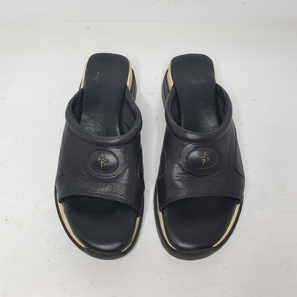 4US Cesare Paciotti Women's Black Platform Sandal Size 39